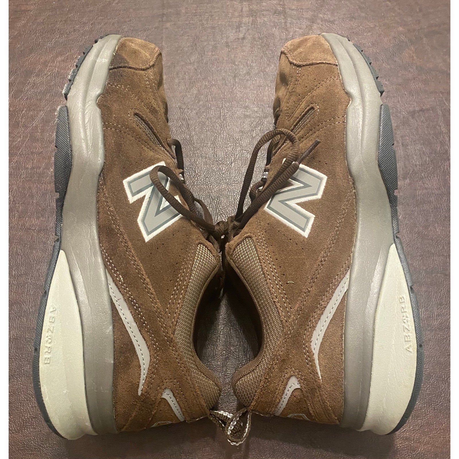 New Balance 608 MX608UB5 Brown Suede Walking Shoes Men’s 12 ABZORB Comfort Dad