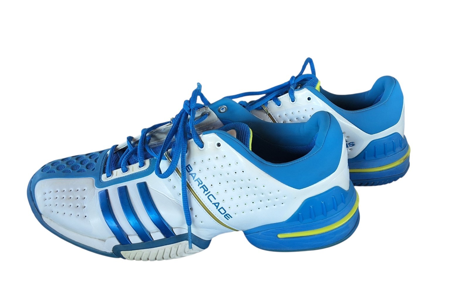 Mens Adidas Barricade Blue& White Tennis Shoes 2010 Size 13