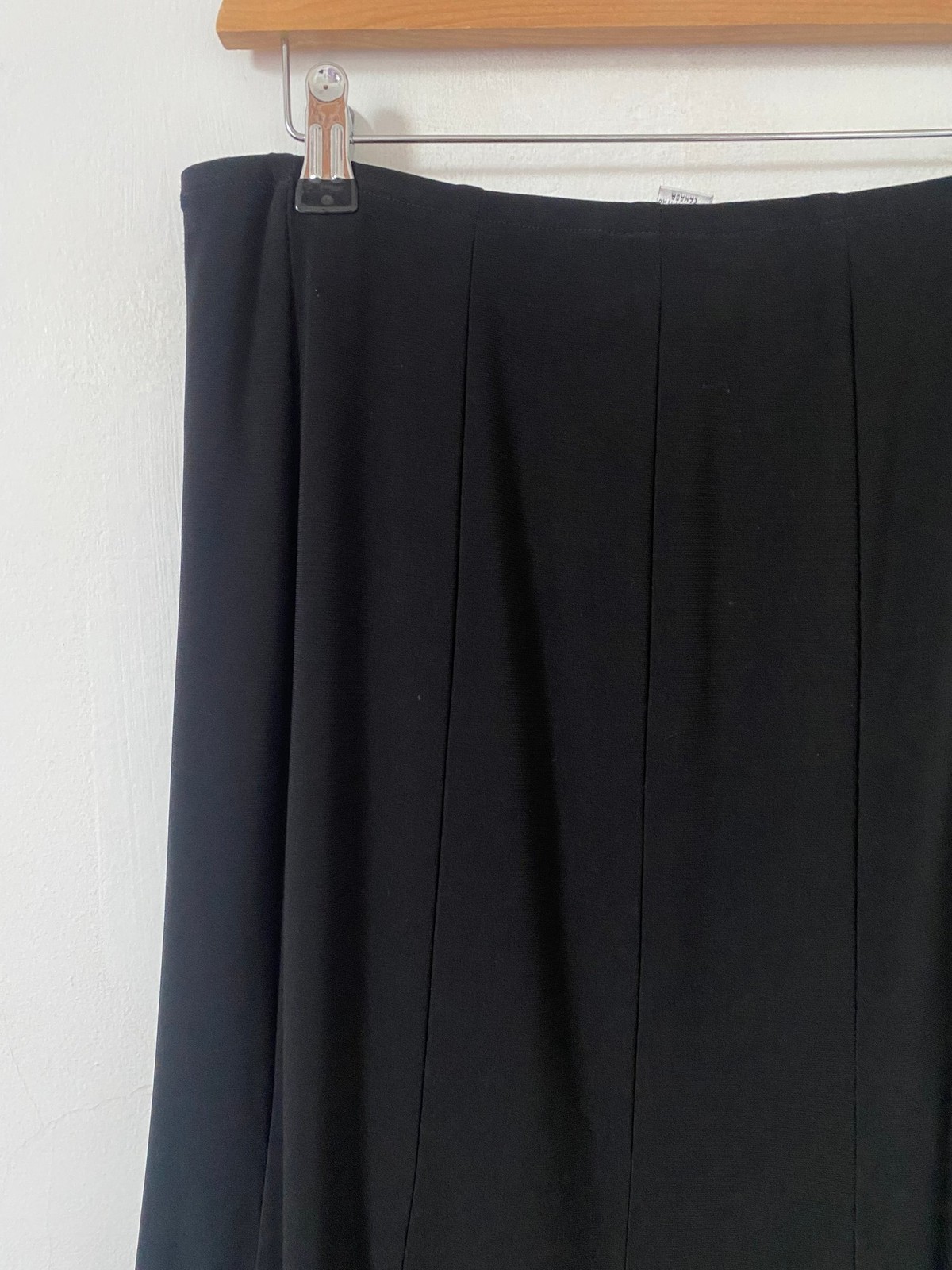 Joseph Ribkoff Skirt Size 16 Black Midi Pleated Elasticated Stretch Jersey