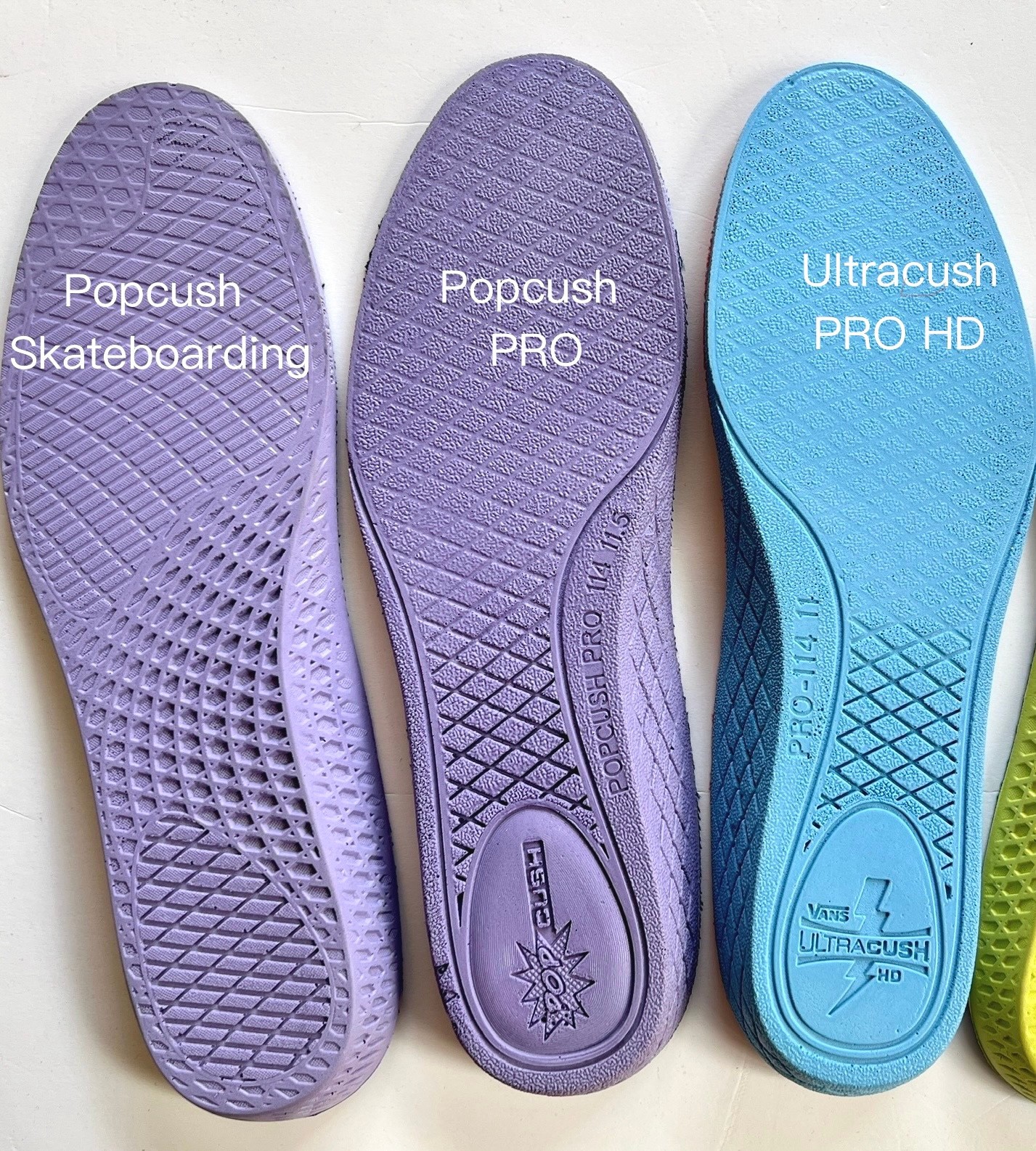 Vans Popcush / Ultracush Pro insoles Skateboard Thick Heel Arch Insoles Ms 7-13