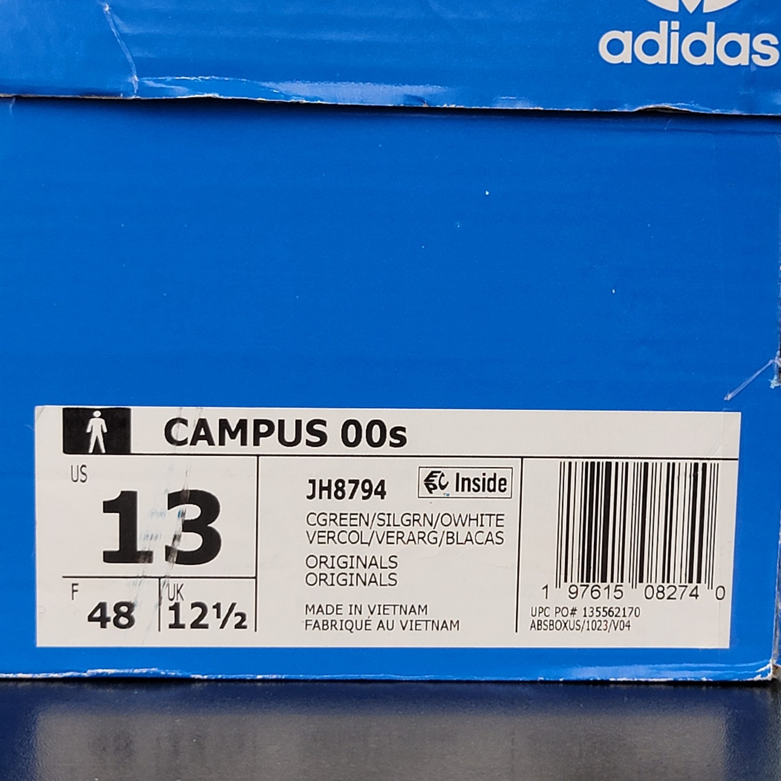 Adidas Campus Men’s Size 13 Athletic Shoes Green Casual Sneakers