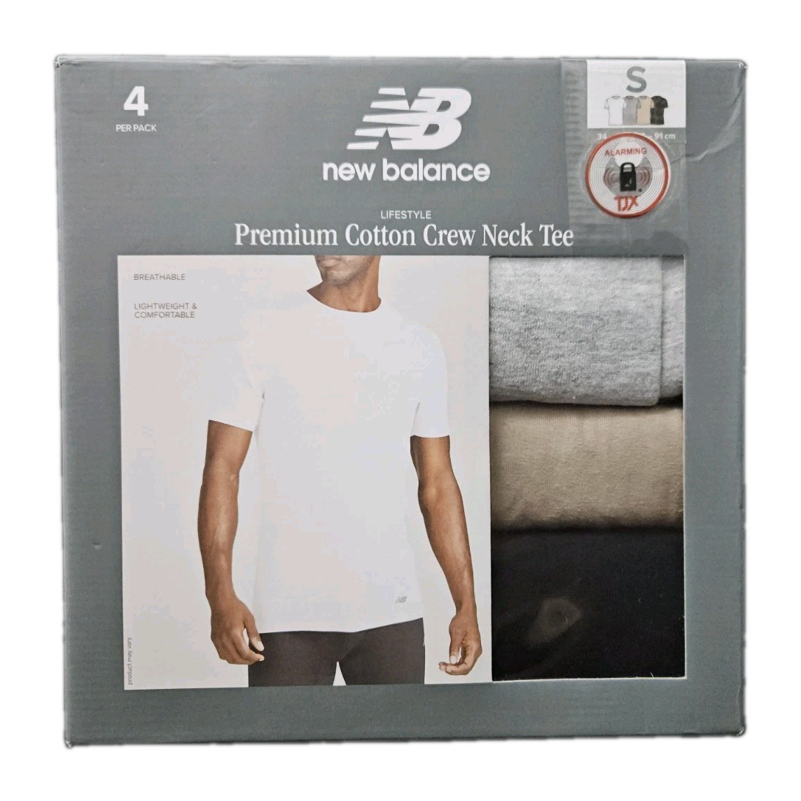 New Balance Men’s Small Crew Neck T-Shirts 4 Pack Cotton Blend Undershirts