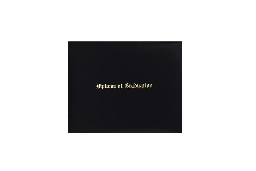 Black Imprinted Diploma Cover – High School Diploma Covers