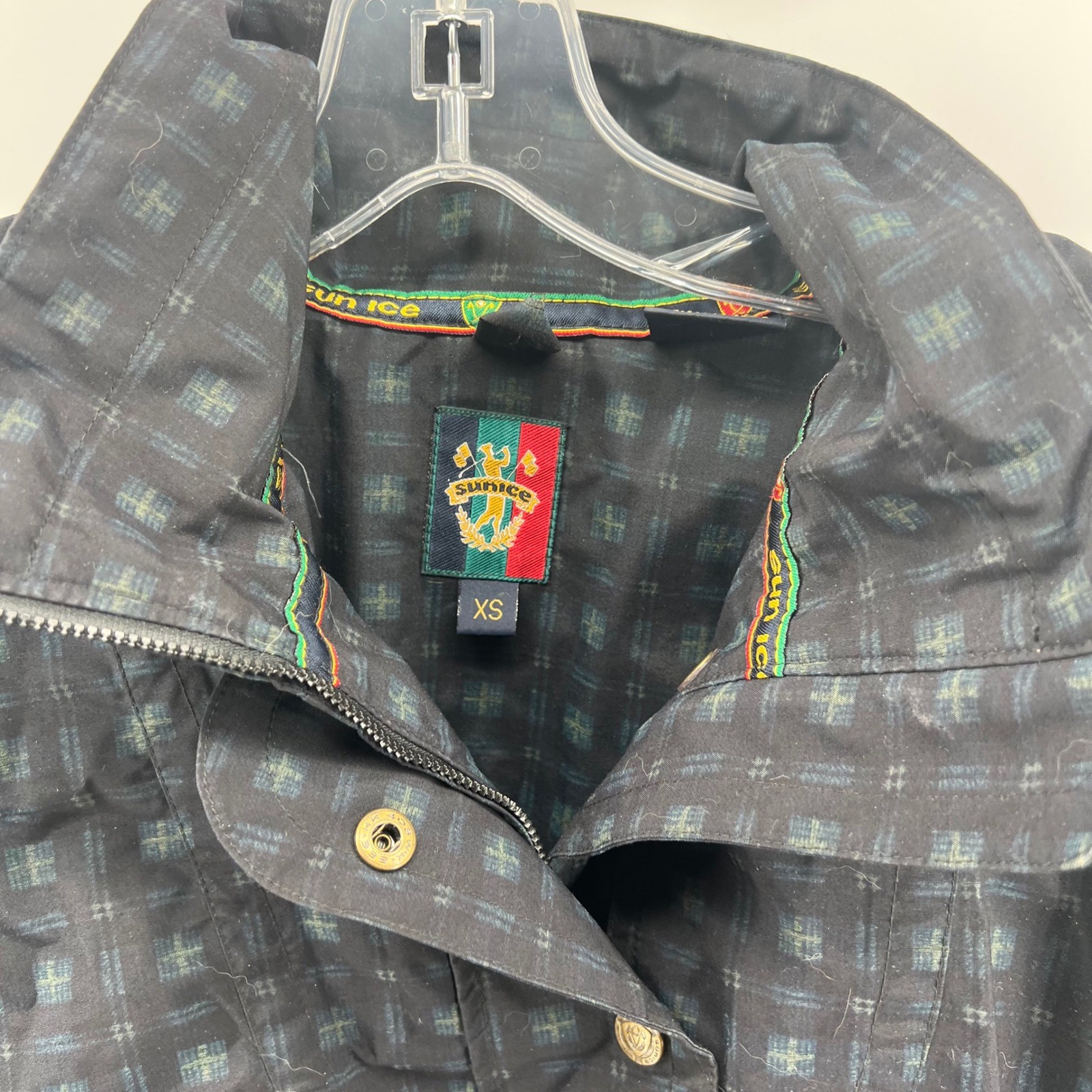 Sunice Women’s Plaid Jacket XS Zip Front Full Zip cinched YKK zipper