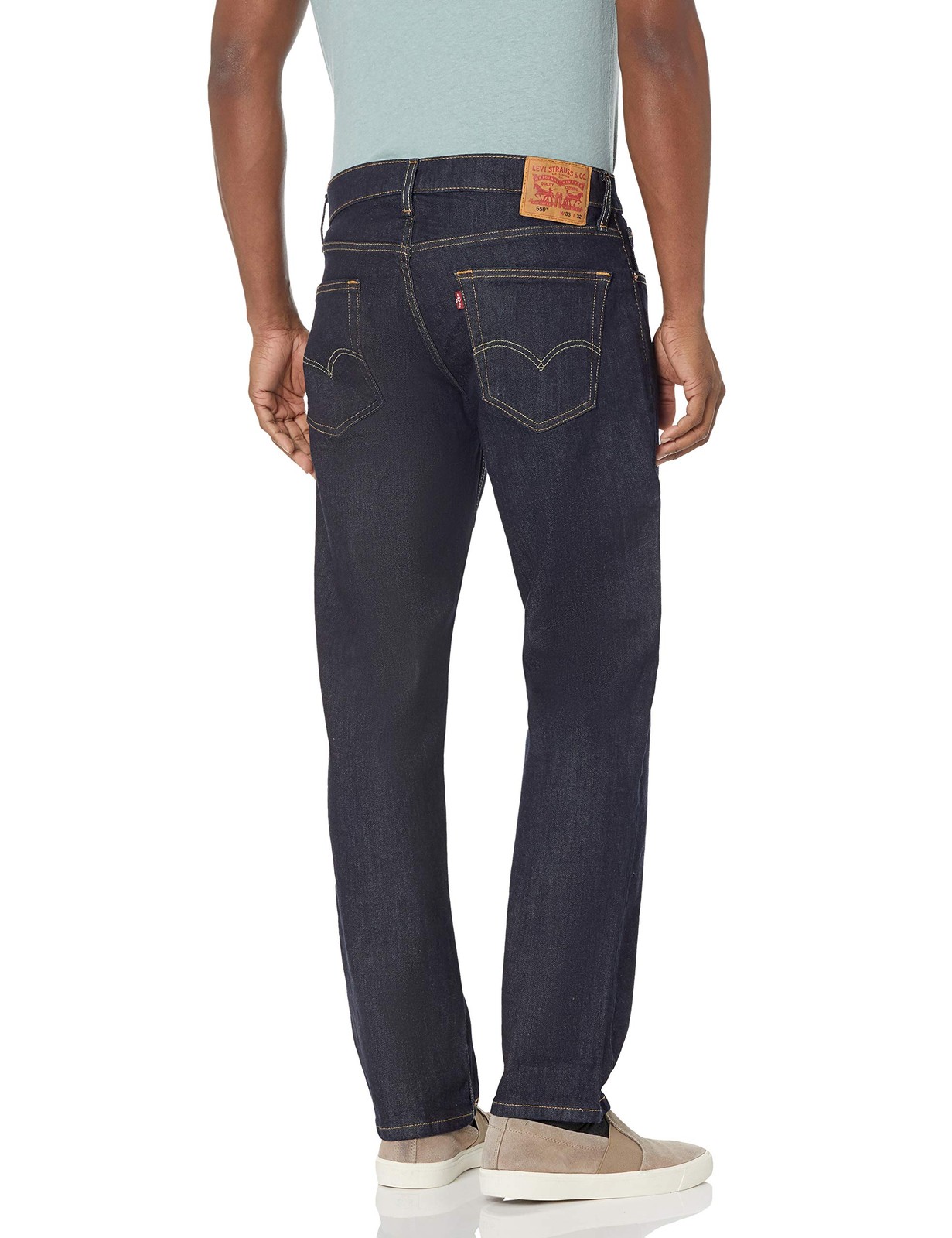 Levi’s Men’s 559 Relaxed Straight Jeans Cleaner-Dark Indigo, 44W x 32L