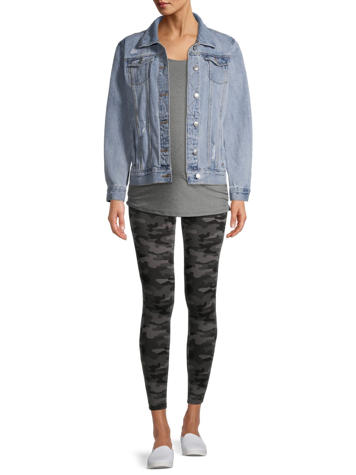 CUTE Gray Camo Fashion Maternity Leggings (Size Large 12/14) BRAND NEW W TAGS