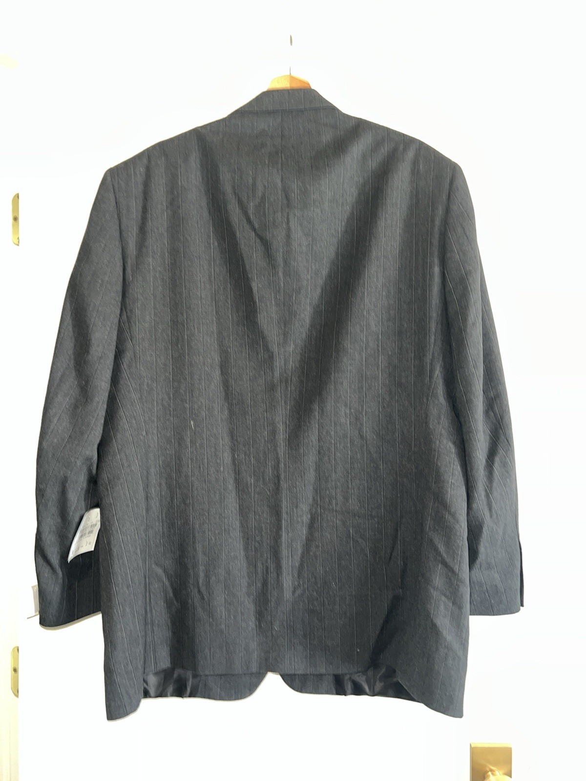 Pierre Cardin Gray Pinstripe jacket 46L Wool Two-Button 41W 31″