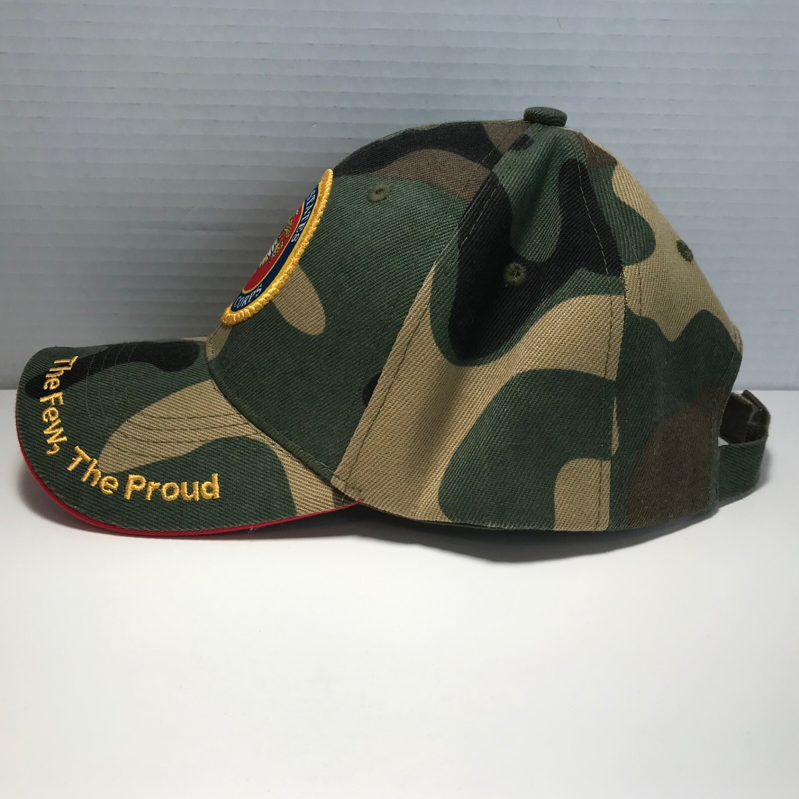 JM Warrior Marines USMC Green Camo Hat, Hook & Loop Adjust, 5 Panel, NEW
