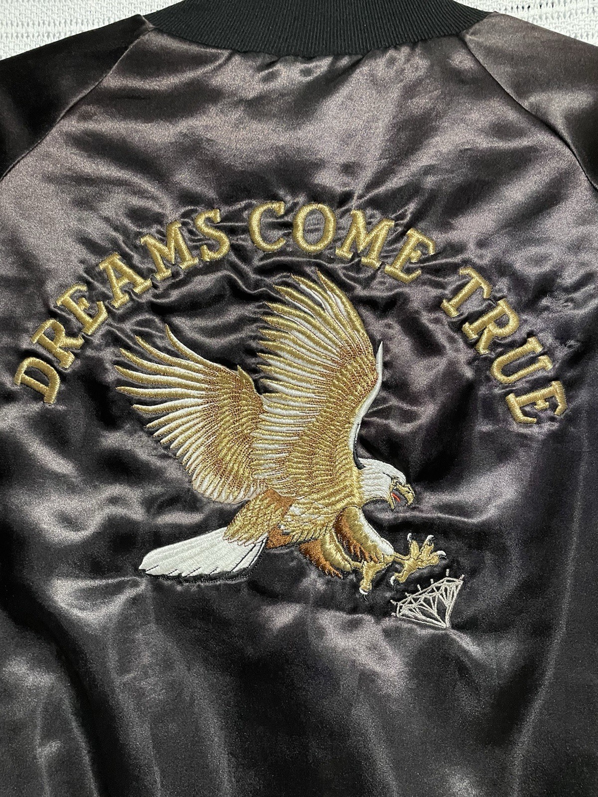 WestArk Men’s 2XL Black Bomber Jacket Snap Front Lined Pockets Embroidered Eagle
