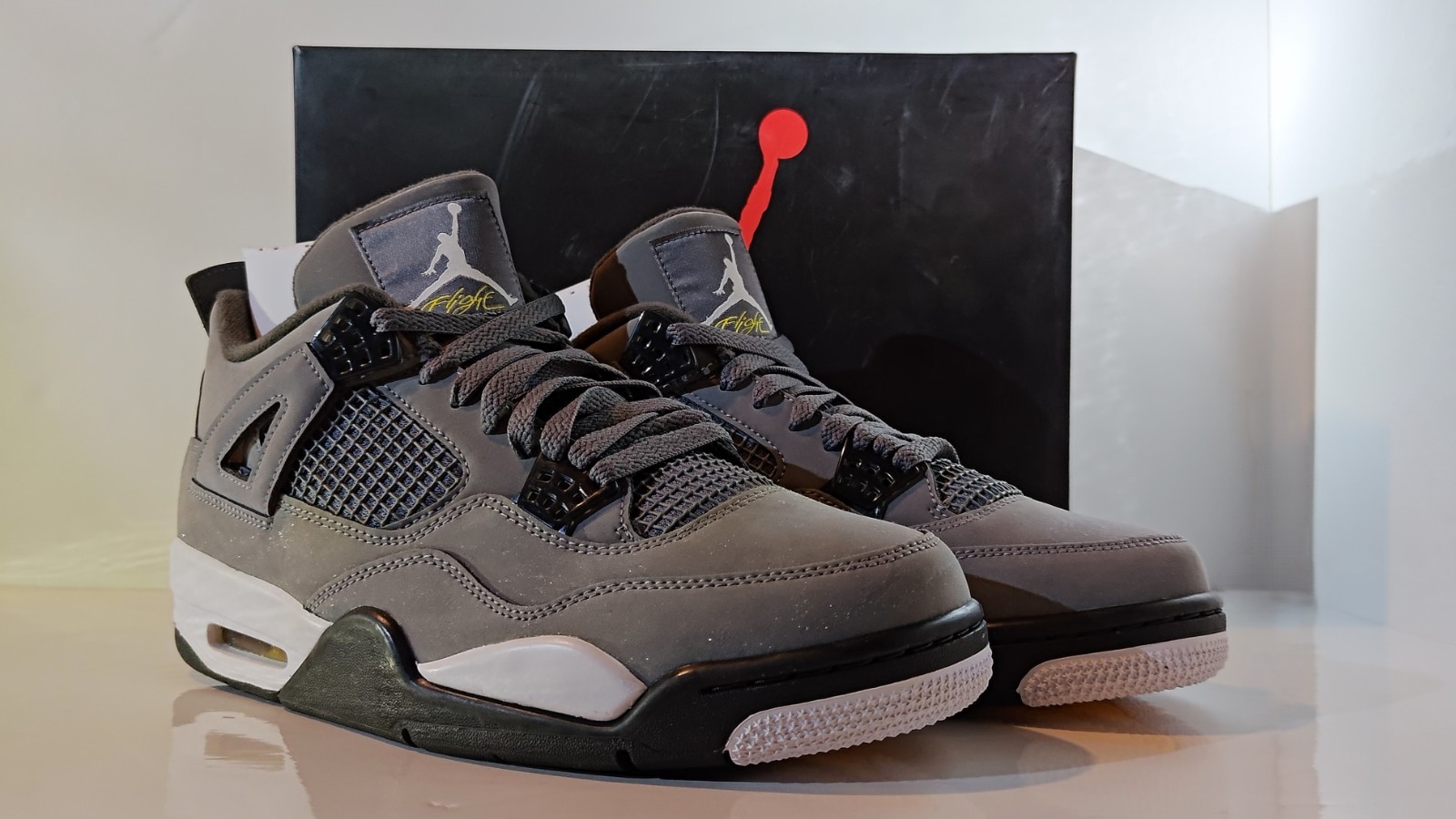 Nike Air Jordan 4 Retro Cool Grey/Chrome-Dark Charcoal Men’s Size 11.5 NEW W/Box