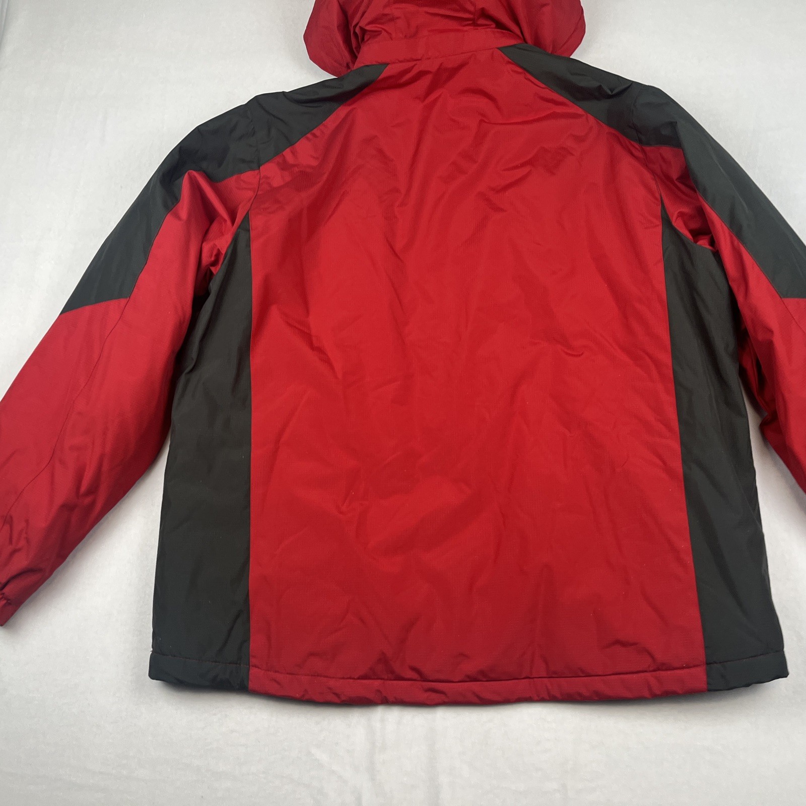 Freetech Outerwear Hooded Lined Red Gray Black Winter Jacket Coat Men’s Large