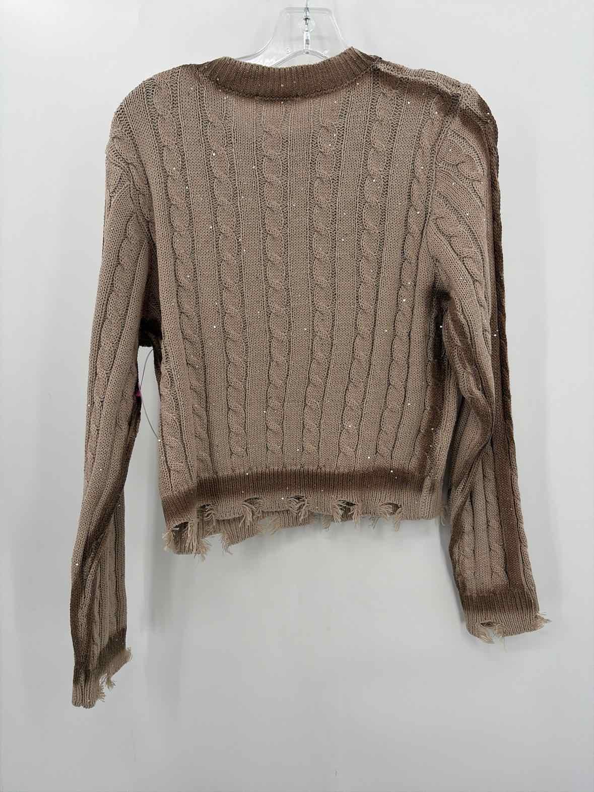 Pre-Owned Edit By Nine Brown Size Large Sweater