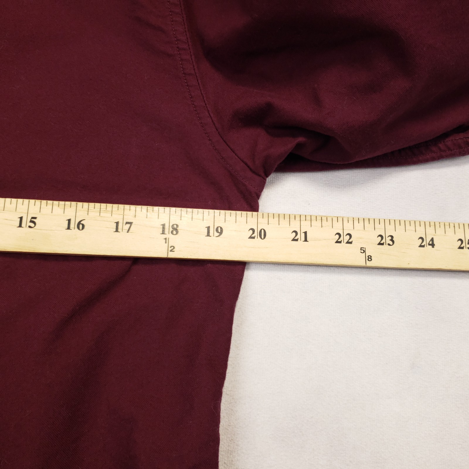 J Crew Oxford Button Down Shirt Men Size Small Slim Burgundy Cotton Long Sleeve