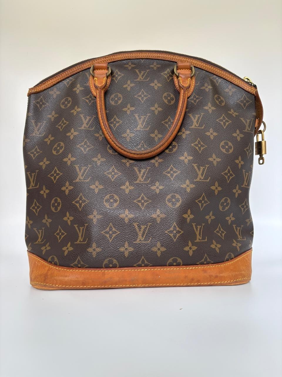 Louis Vuitton Lockit Vertical Monogram Canvas Satchel Bag FL0046 Dust Bag