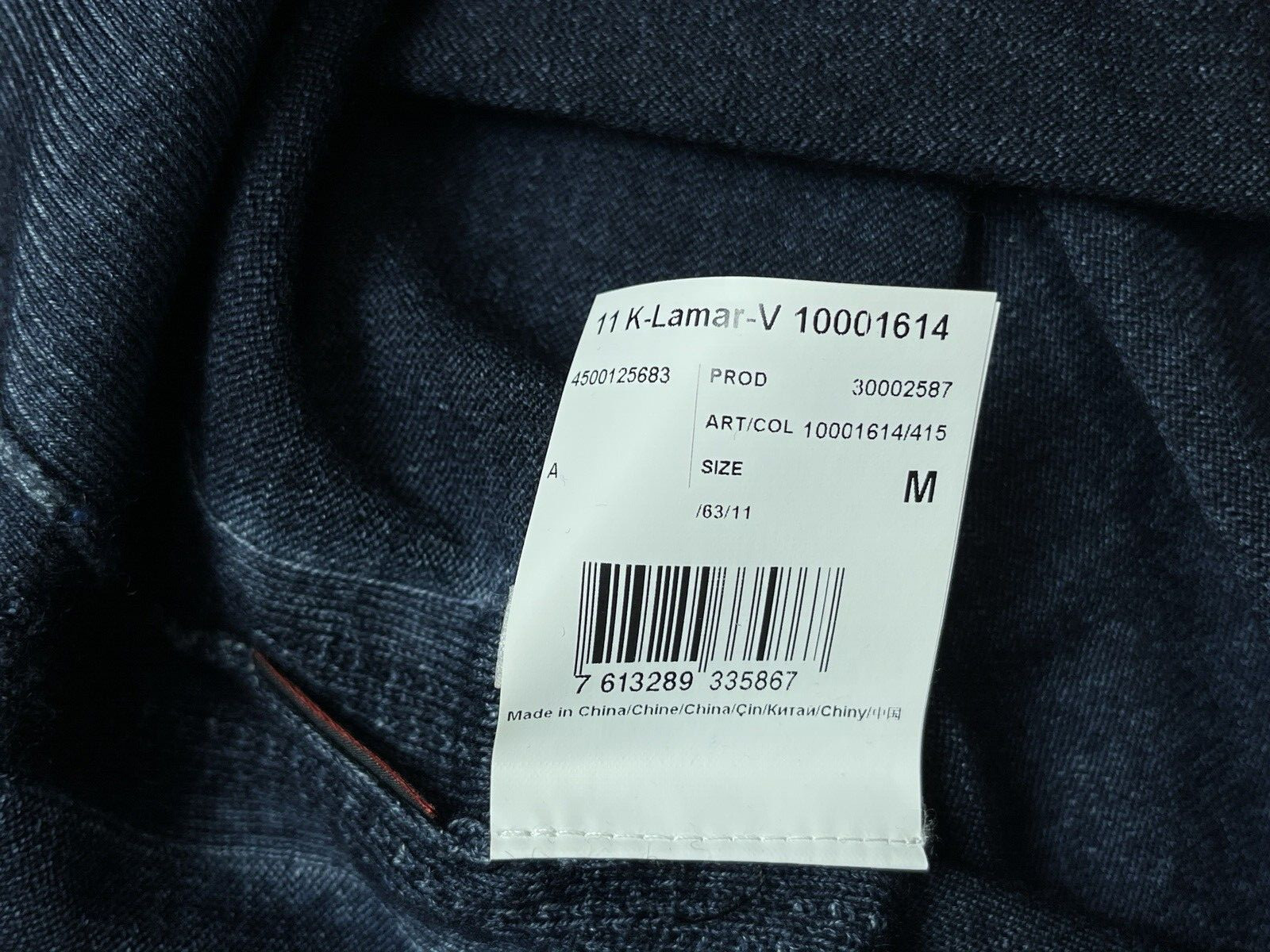 Strellson Sweater Men’s Medium Blue V Neck Model K-Lamar-V Virgin Wool