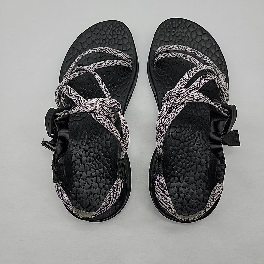 CHACO Women’s Size 7 Updraft EcoTread Outdoor Sandals Black Waves Double Strap
