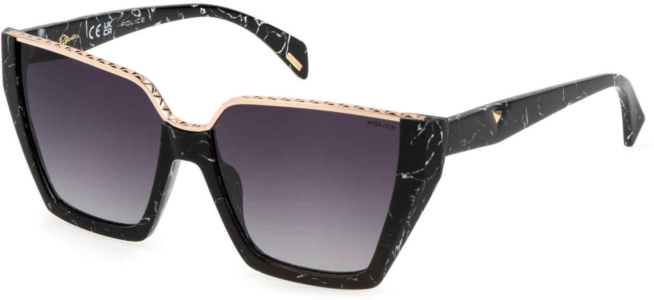 Police SPLL 33 E Marbled Black 0869 Size 57 Sunglasses