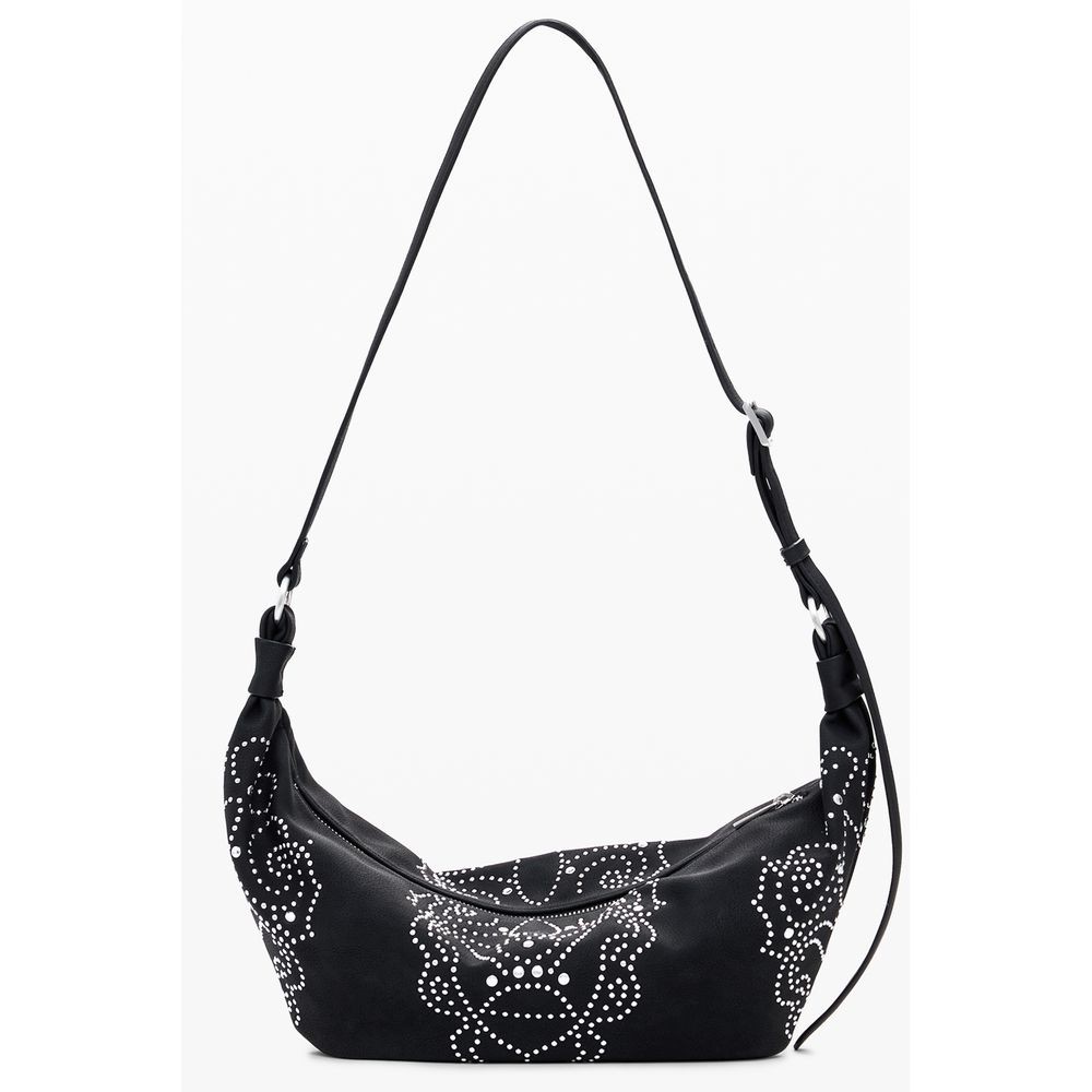 Desigual Nero Poliuretano Women Handbag 100% Authentic