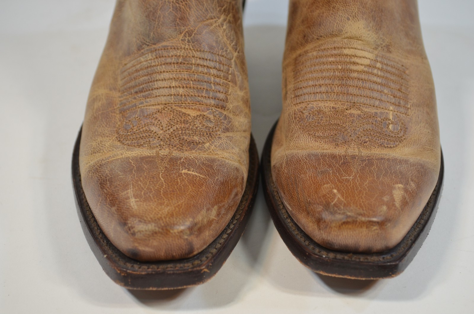 Lucchese Cassidy M4999 Women Western Boots Mad Dog Leather Snip Toe 8.5 B