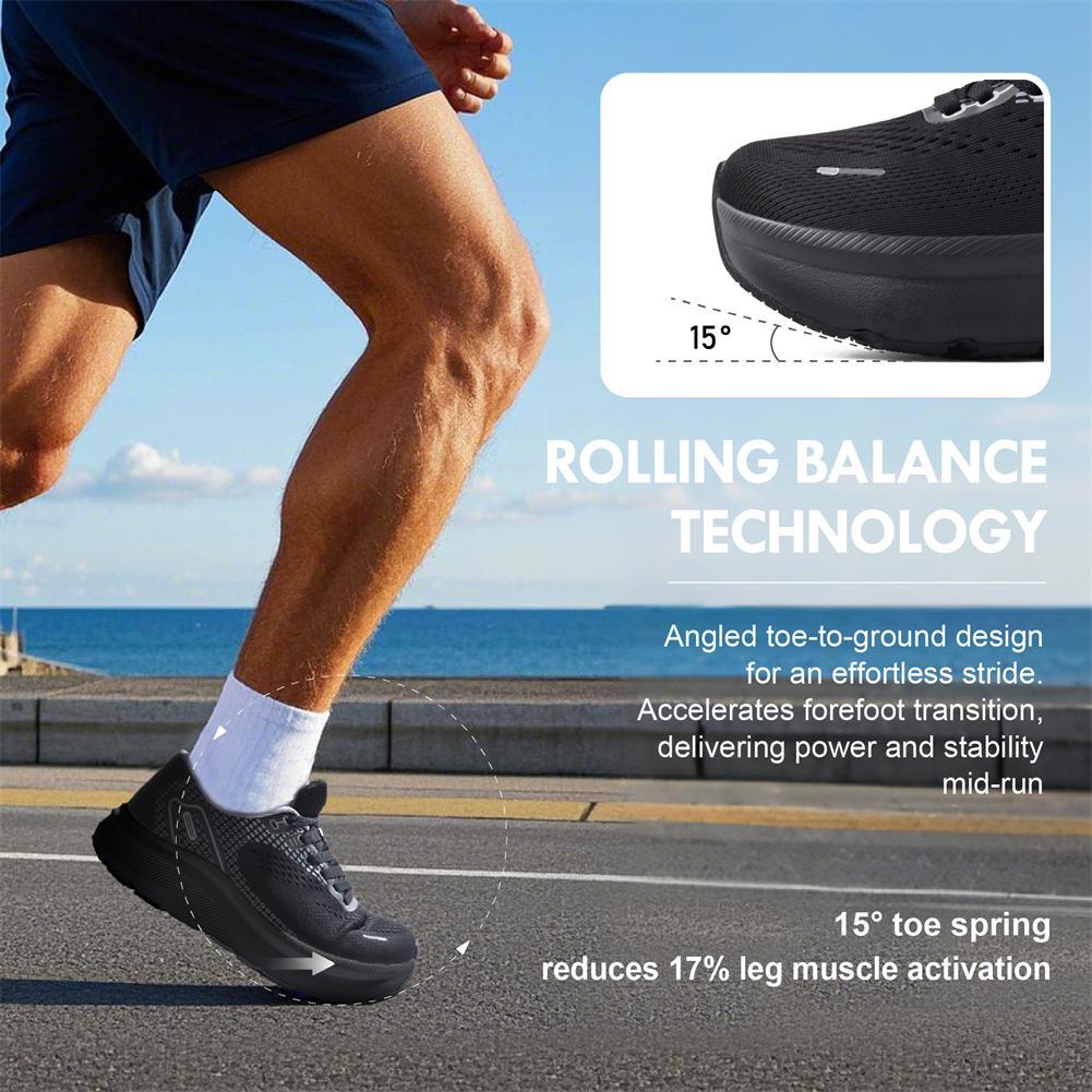 Mens Wide-Toe Box Shoes Arch Support Wide Width Sneakers for Running Athletic