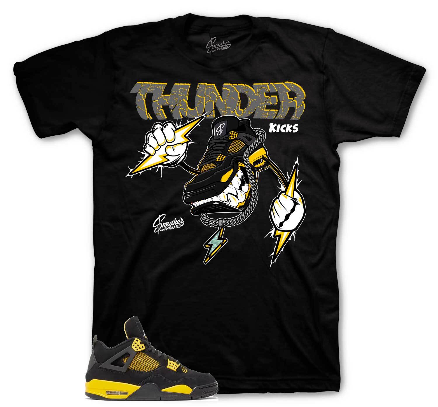 Shirt To Match Jordan 4 Thunder Tour Yellow Shoes – Fly kicks Tees