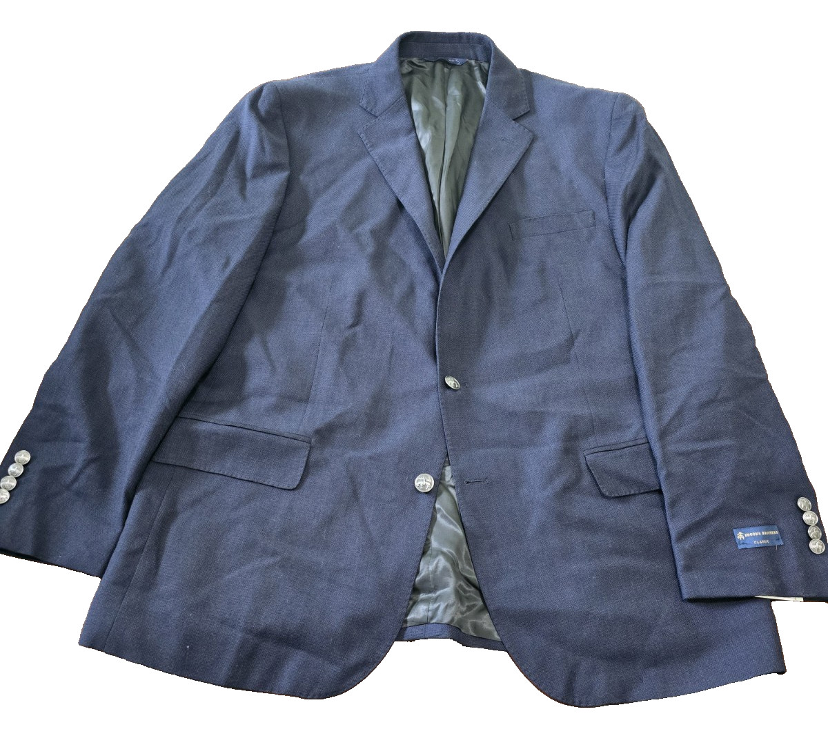 NWT Brooks Brothers Men’s Wool Two-Button Nailhead Blazer Navy Size 44 SHORT