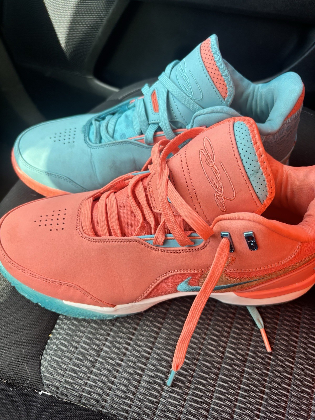 Nike Zoom LeBron NXXT Gen AMPD Miami Mineral Blue/Orange Mid Top FJ1566-401