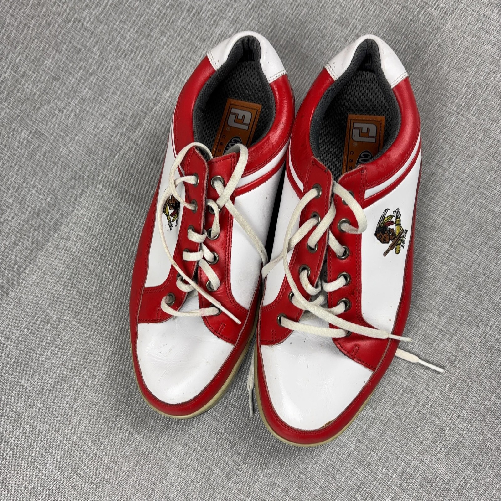FootJoy Shoes Mens Size 9.5 W White Contour Leather Philadelphia Criquet Club