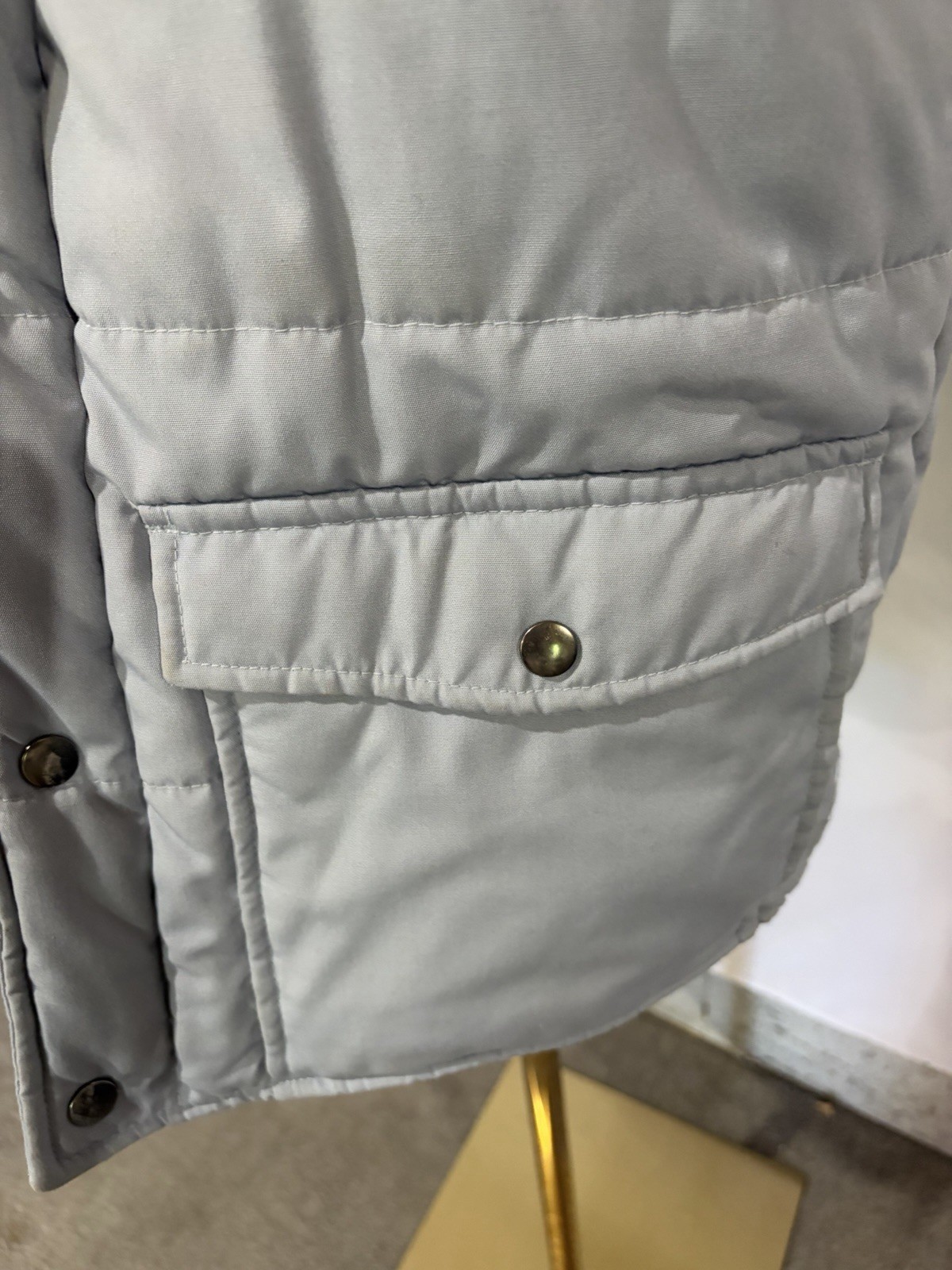 VTG 1970s Sears Outerwear Vest Durable Insulated Snap Button And Zip Mens Medium