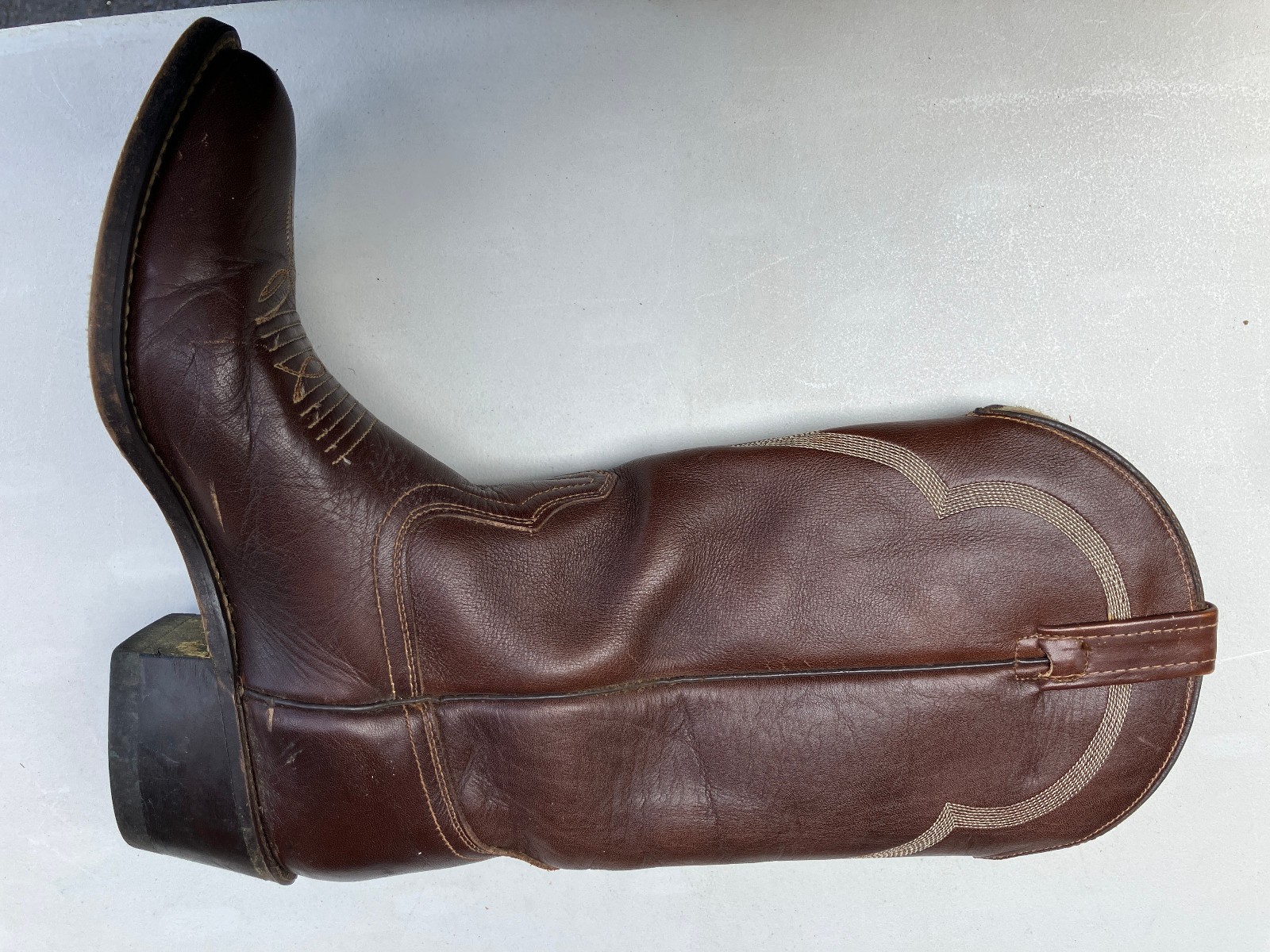 Cowboy western boots ACME 7D 7 D circle A vintage womens brown 1694