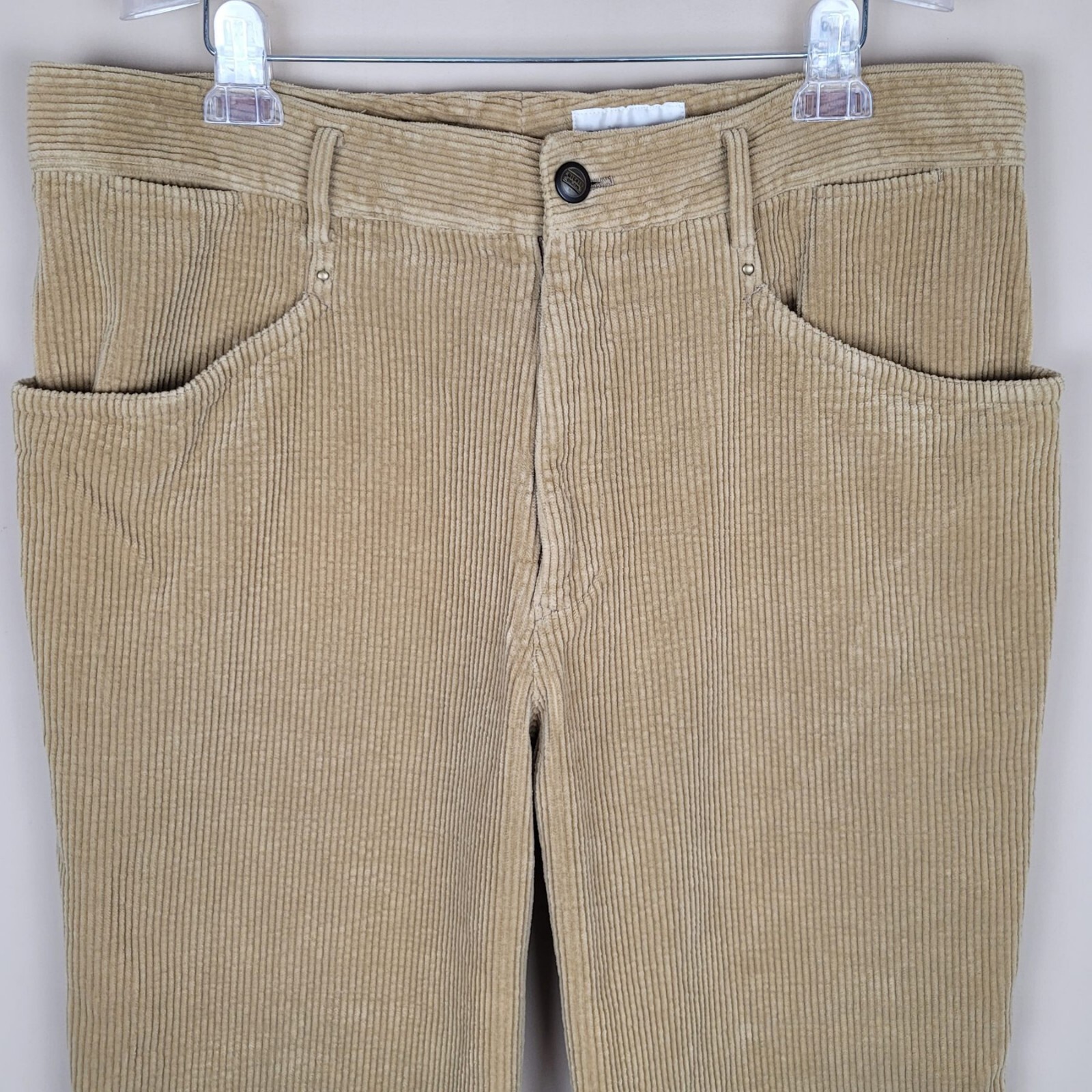 Matsuda Nicole Tokyo Size L Waist 39 Vintage 90s Chunky Corduroy Camel Pants