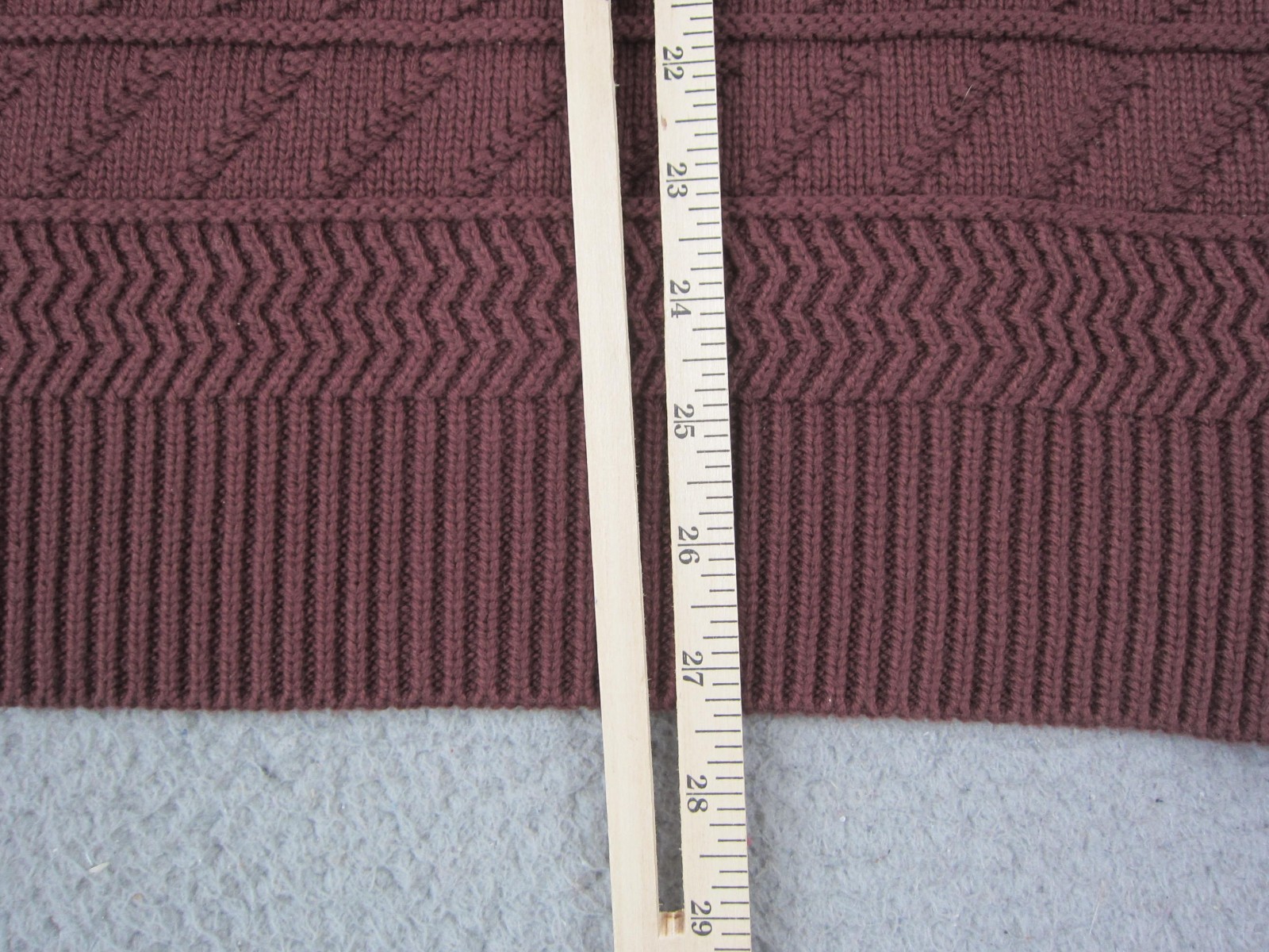 J.Crew Sweater Adult Medium Red Combination Guernsey Stitch Knit Cotton Mens