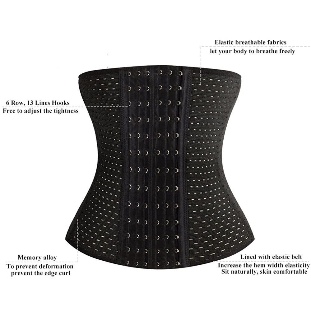 Men Breathable Slim Waist Trainer Corset Belt Fat Burner Weight Loss Body Shaper