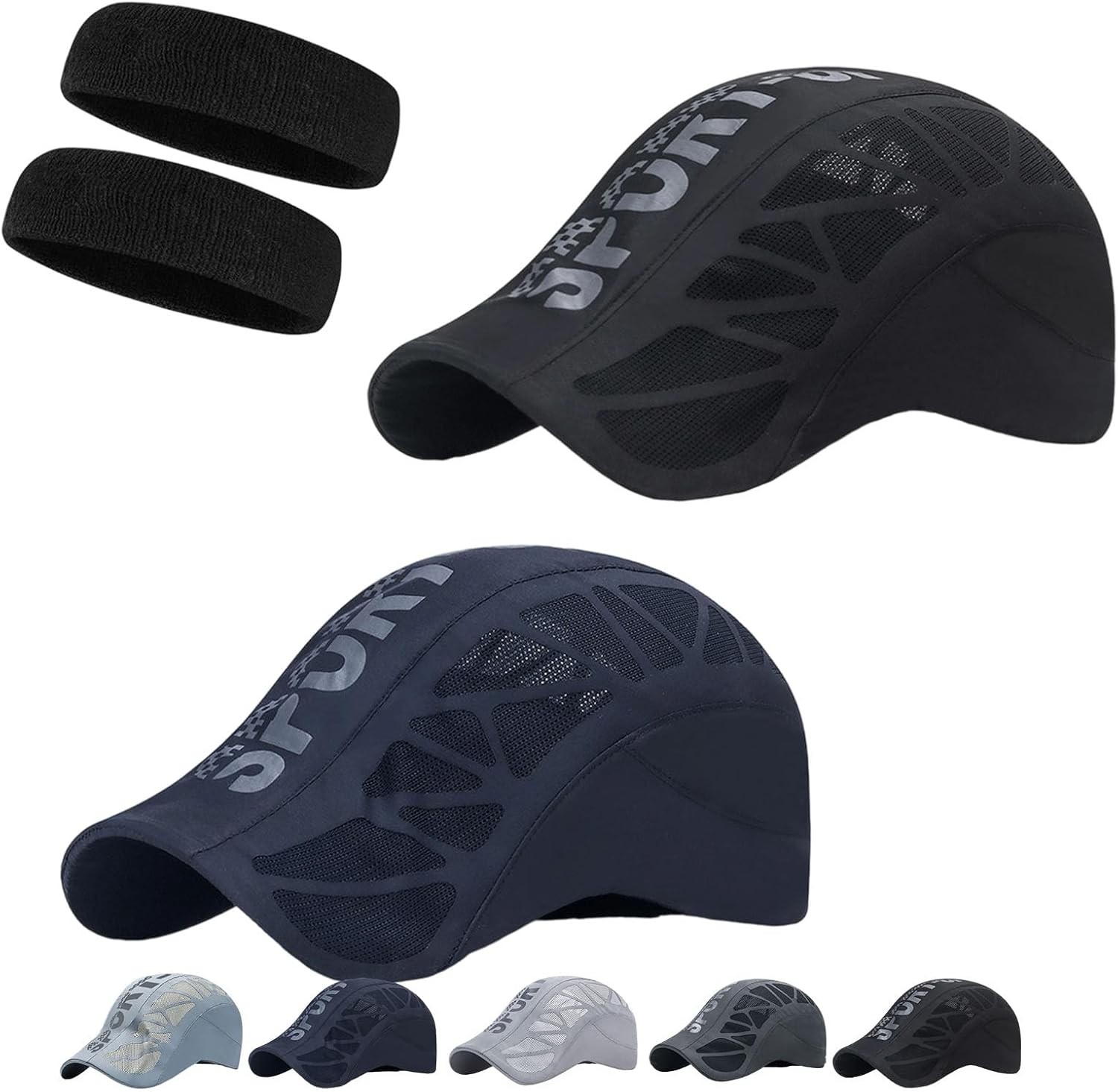 Men’s Outdoor Sport CapTennis Cycling Baseball Cap Breathable Quick Dry Mesh Hat