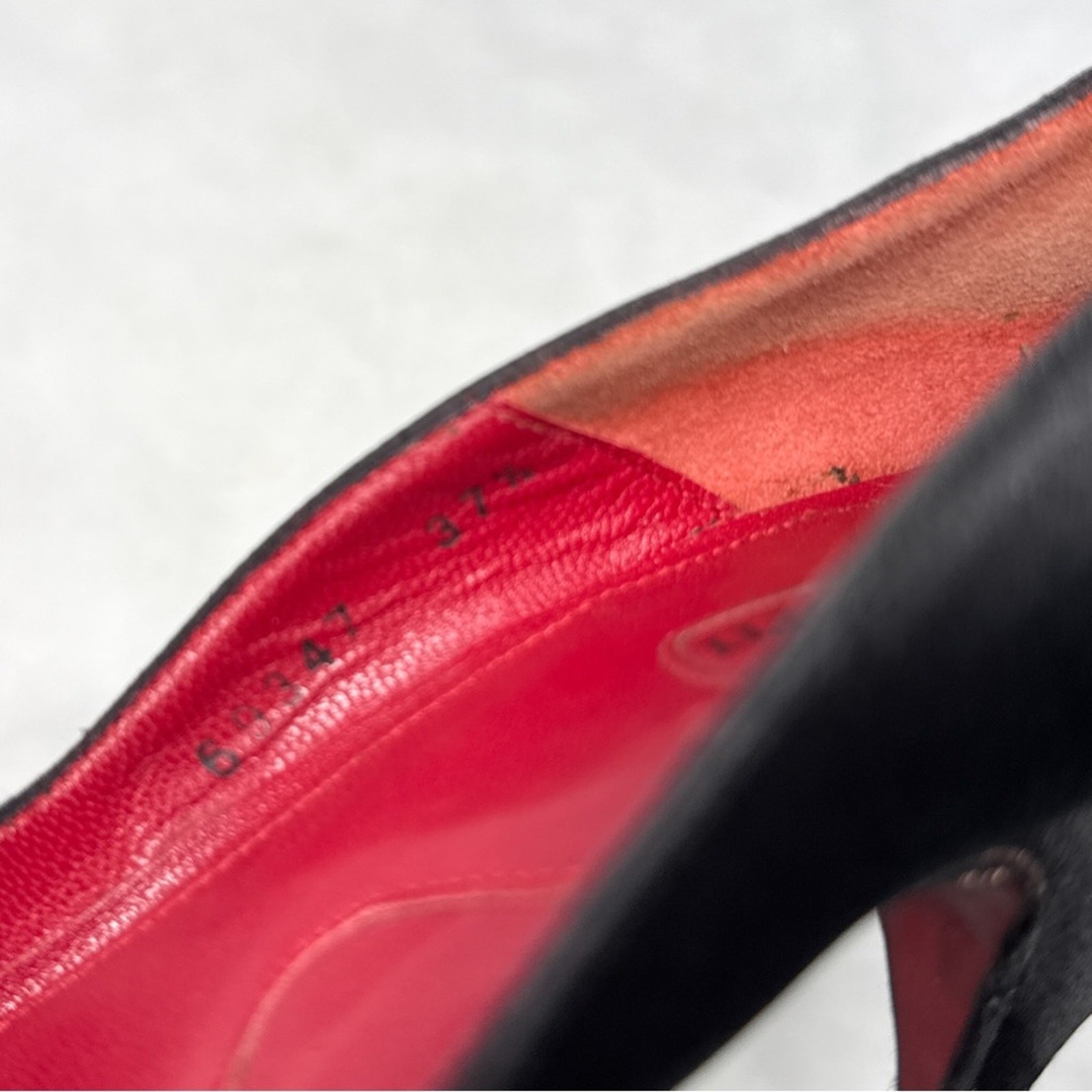 Cesare Paciotti Vintage 2005 Y2K Silk Satin Mid Height Pump Heels Black Gothic