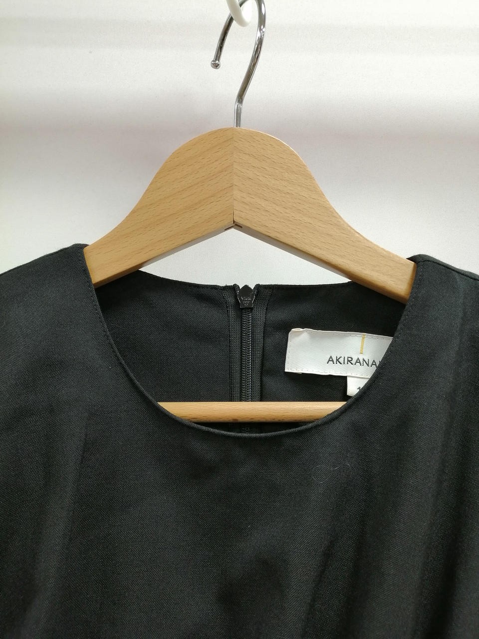 AKIRANAKA Black Puff Kimono Sleeve Jersey Dress 4US Sz S Midi 46in