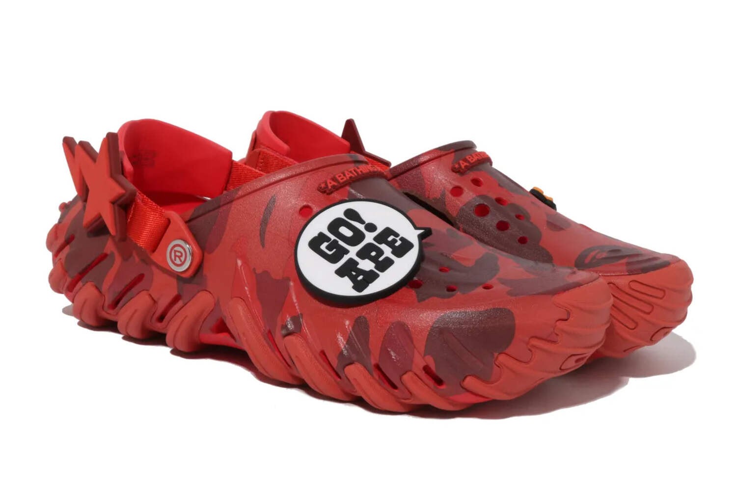 213140 8C1 Crocs Echo RO Clog Bape Flame Camo