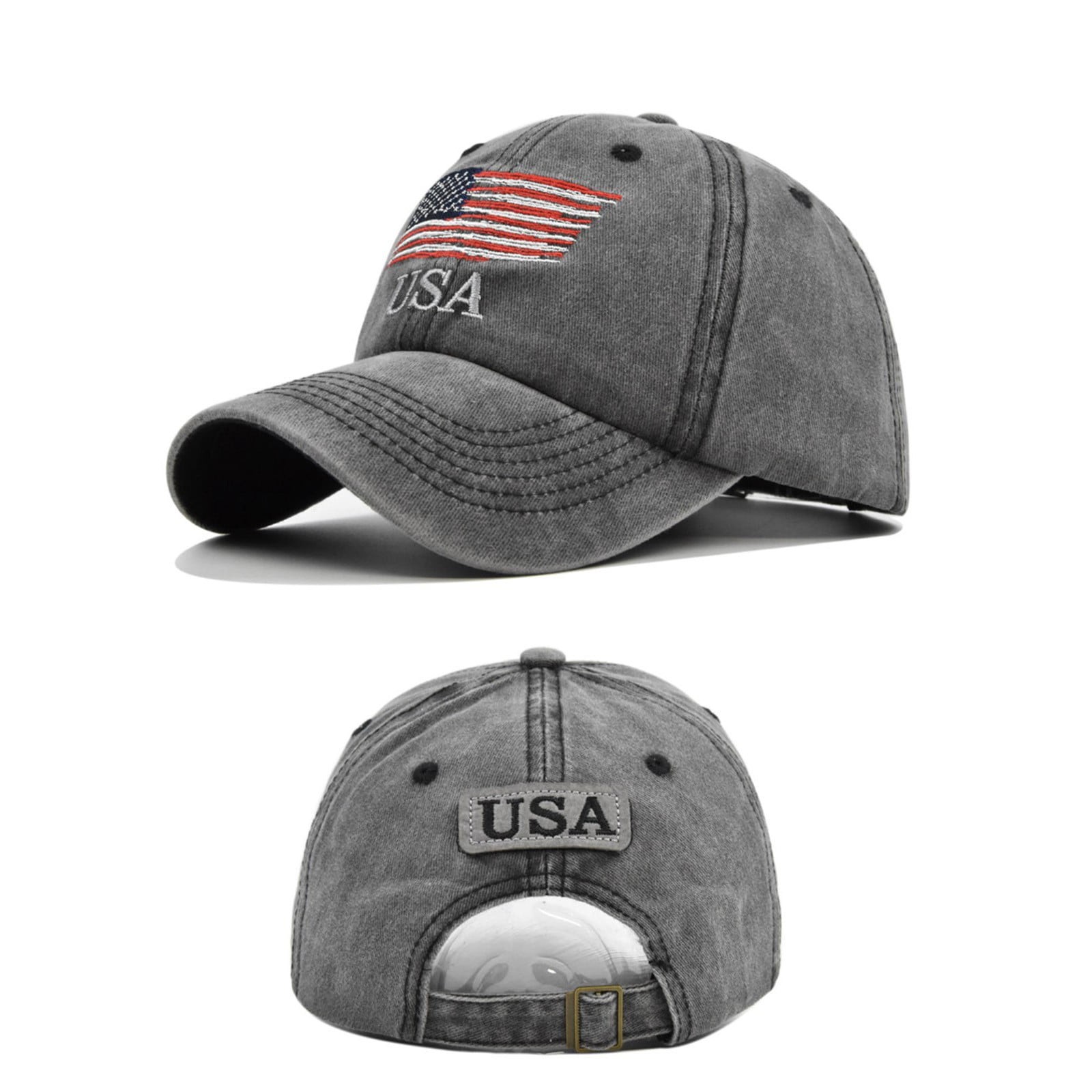 American US Flag Embroidered Low Profile USA Baseball Cap Adjustable Hat