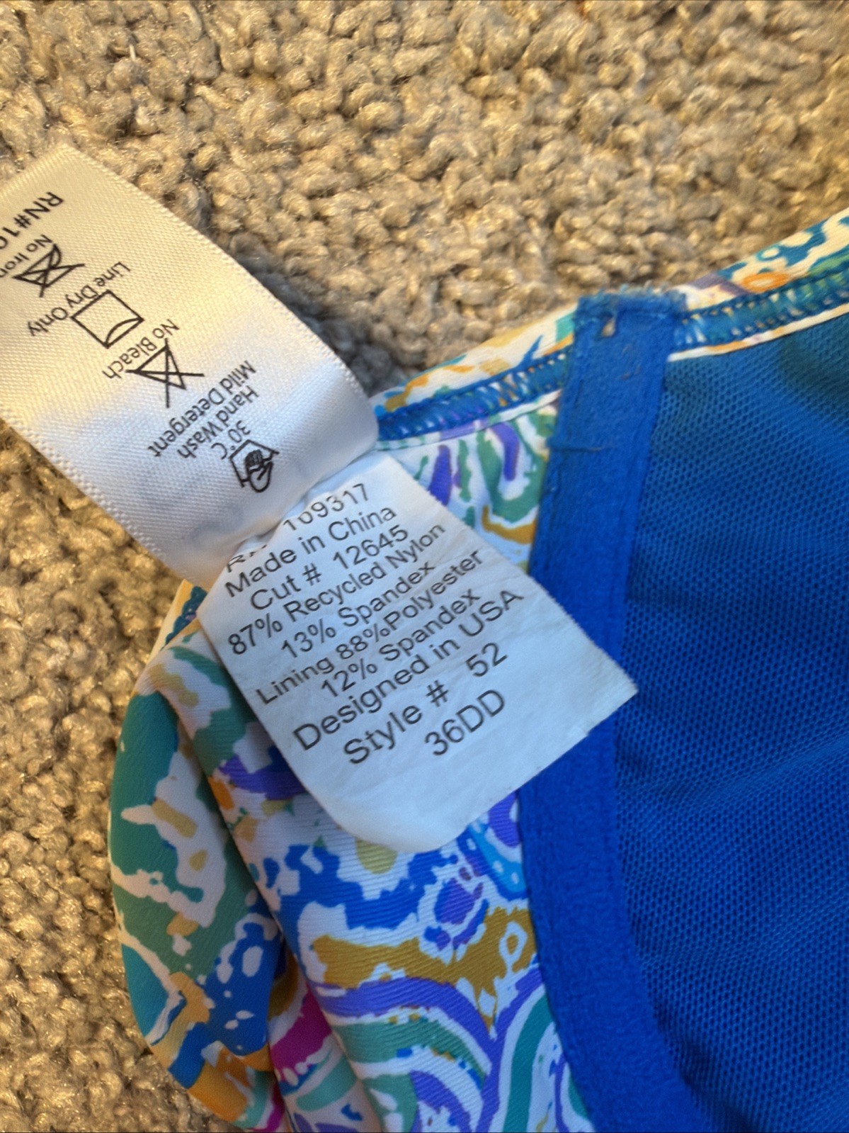 Sunsets L102848 Black Twist Front Underwired Elsie Swim Top Size 36DD