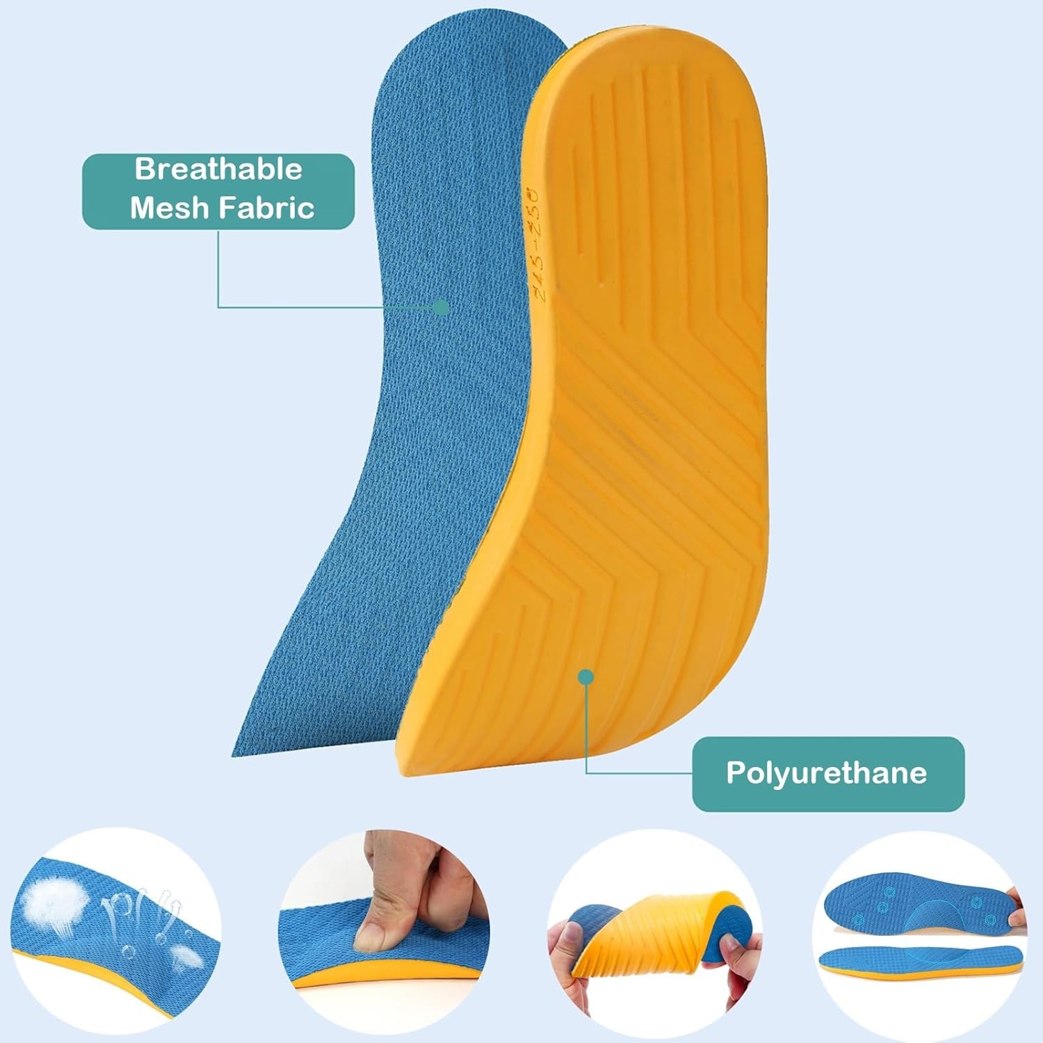 Supination Insoles,Arch Support Inserts,Plantar Fasciitis 39-40,