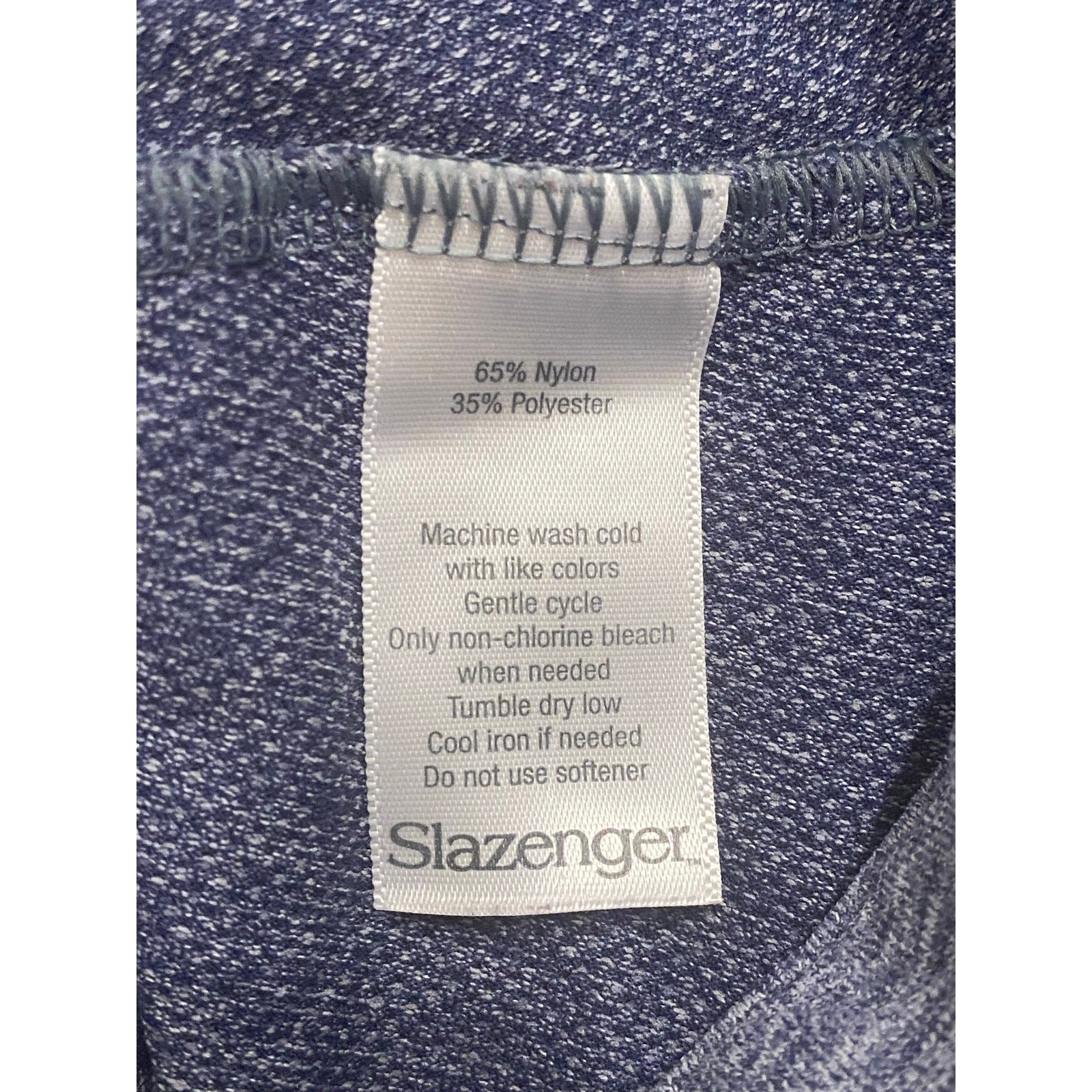 Slazenger Golf Sleeveless Polo Top Blue Heather Mesh Performance Med Athleisure