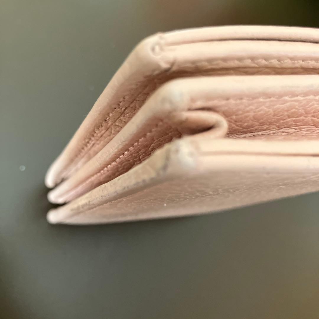 GUCCI Mini Wallet Marmont GG Logo Bi fold Pink