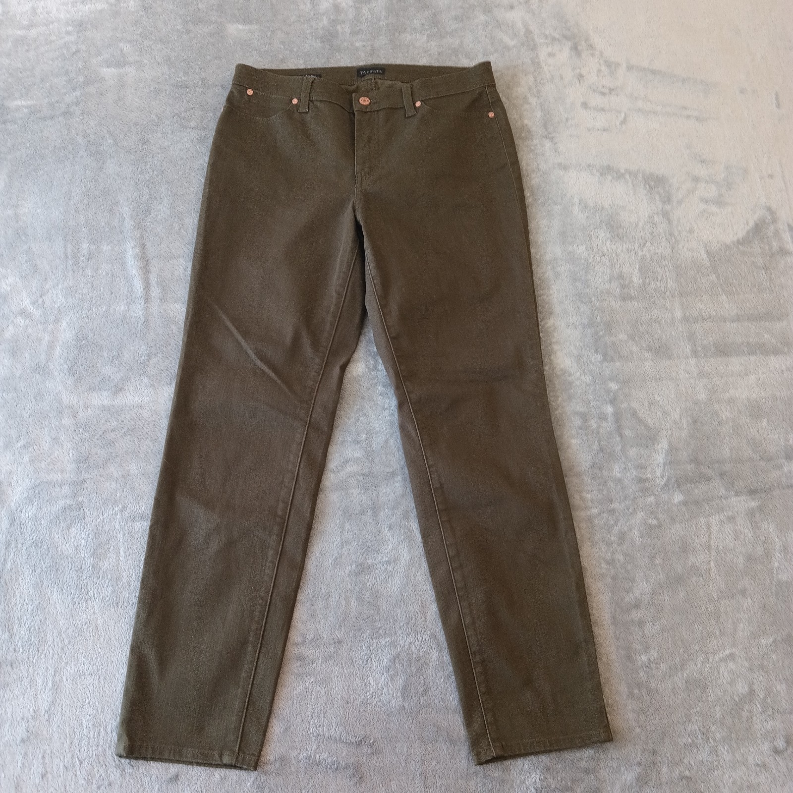 Talbots Slim Ankle Jeans Womens Size 8 Green 31×27.5 Mid Rise Stretch