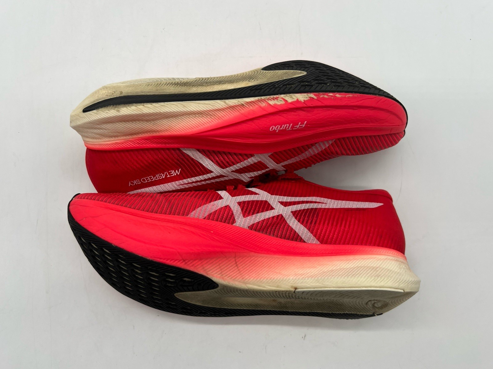 Asics Metaspeed Sky + 2 Mens Size 8 Pink White Athletic Running Sneakers Shoes.