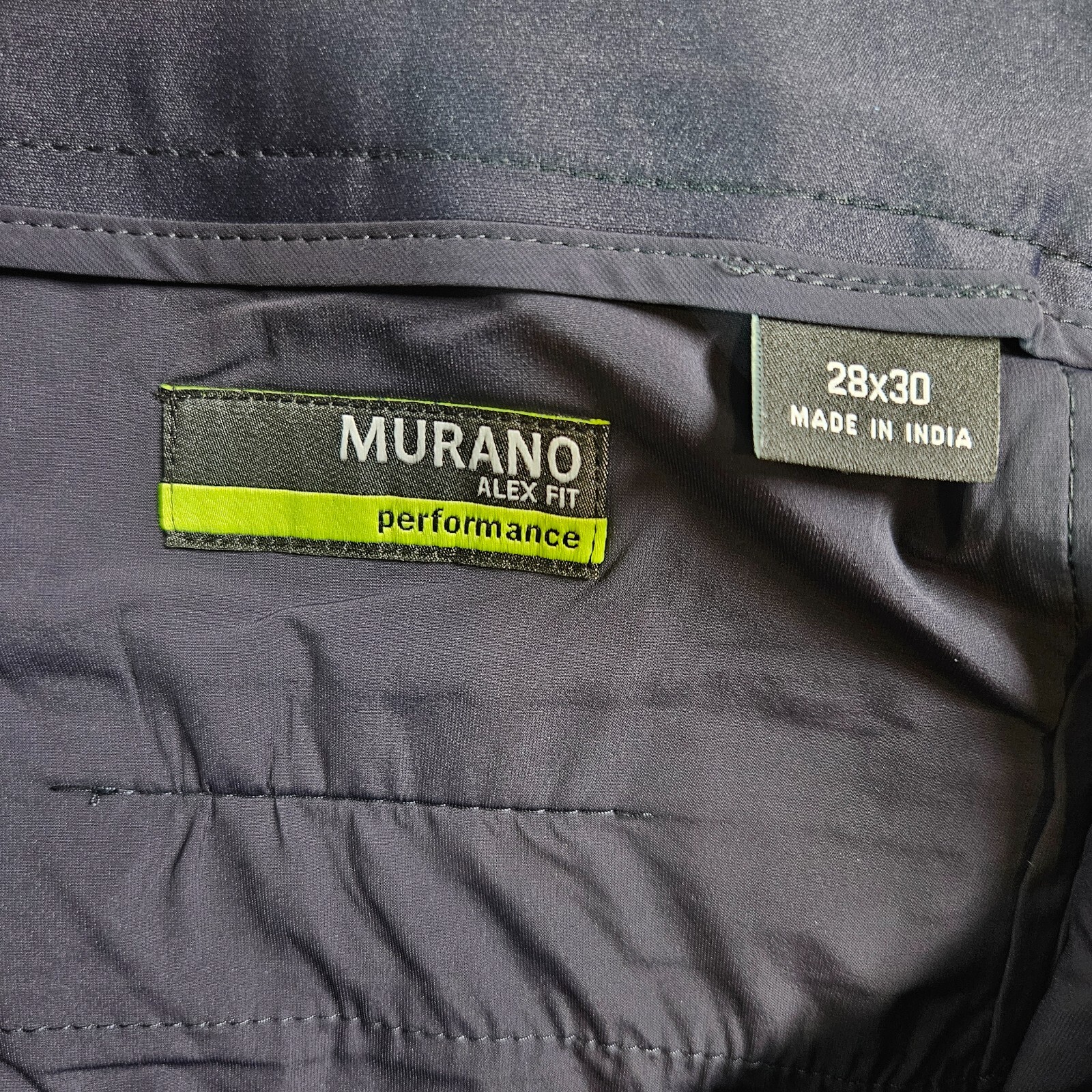 $69 NWT Murano ALEX Dress Pants Men 28×30 – Slim Fit Performance Flat Front Navy