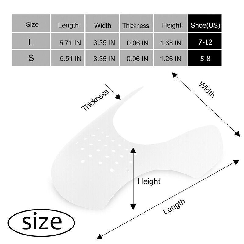 1/3/5 Pairs Shoes Creasing Protector Care Repair Anti Force Fields Shoe Cover