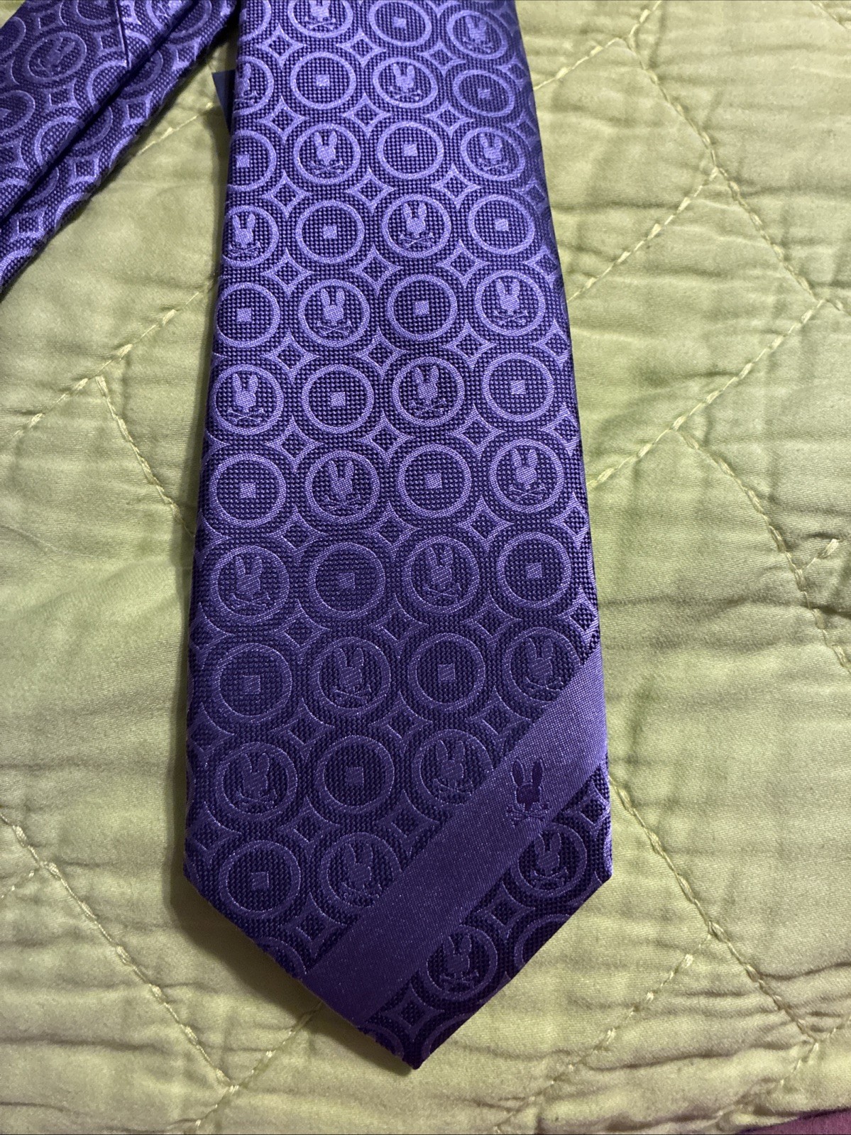 Psycho Bunny Men’s Tie Logo All Over Print 58×3.25