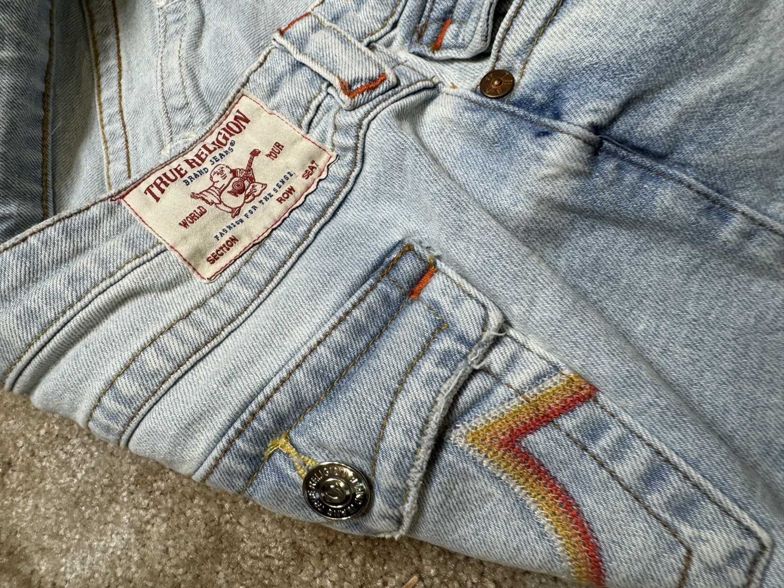 True Religion Brand Jeans Joey Cut-off Distressed womens jean Shorts size 30 NEW