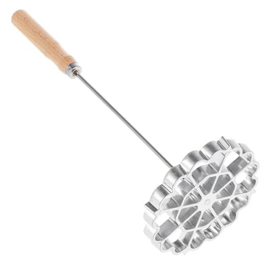 Rosettes Timbale Set Aluminum Waffle Mold with Wooden 31.50X12.00X12.00CM