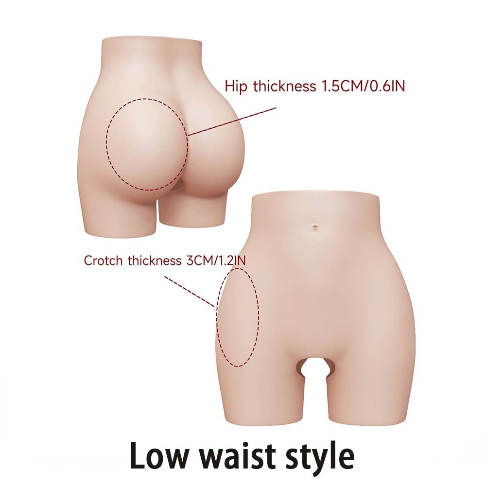 SilkEase Silicone Panty Plump Hip Open-Crotch Pants Butt Shapewear Crossdresser